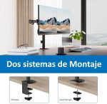 BRAZO DOBLE NEGRO CURVO ECONÓMICO - Imagen 7