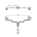 SOPORTE 2 BRAZOS PREMIUM ALUMINIO - Imagen 3