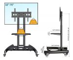 SOPORTE PARA TV MÓVIL DE PISO NB AVA 1500 32" - 75" - Imagen 4