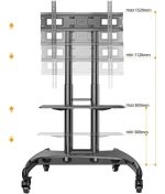 SOPORTE PARA TV MÓVIL DE PISO NB AVA 1500 32" - 75" - Imagen 5