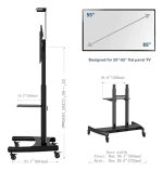 SOPORTE PARA TV MÓVIL DE PISO NB AVA 1800 60" - 90" - Imagen 5